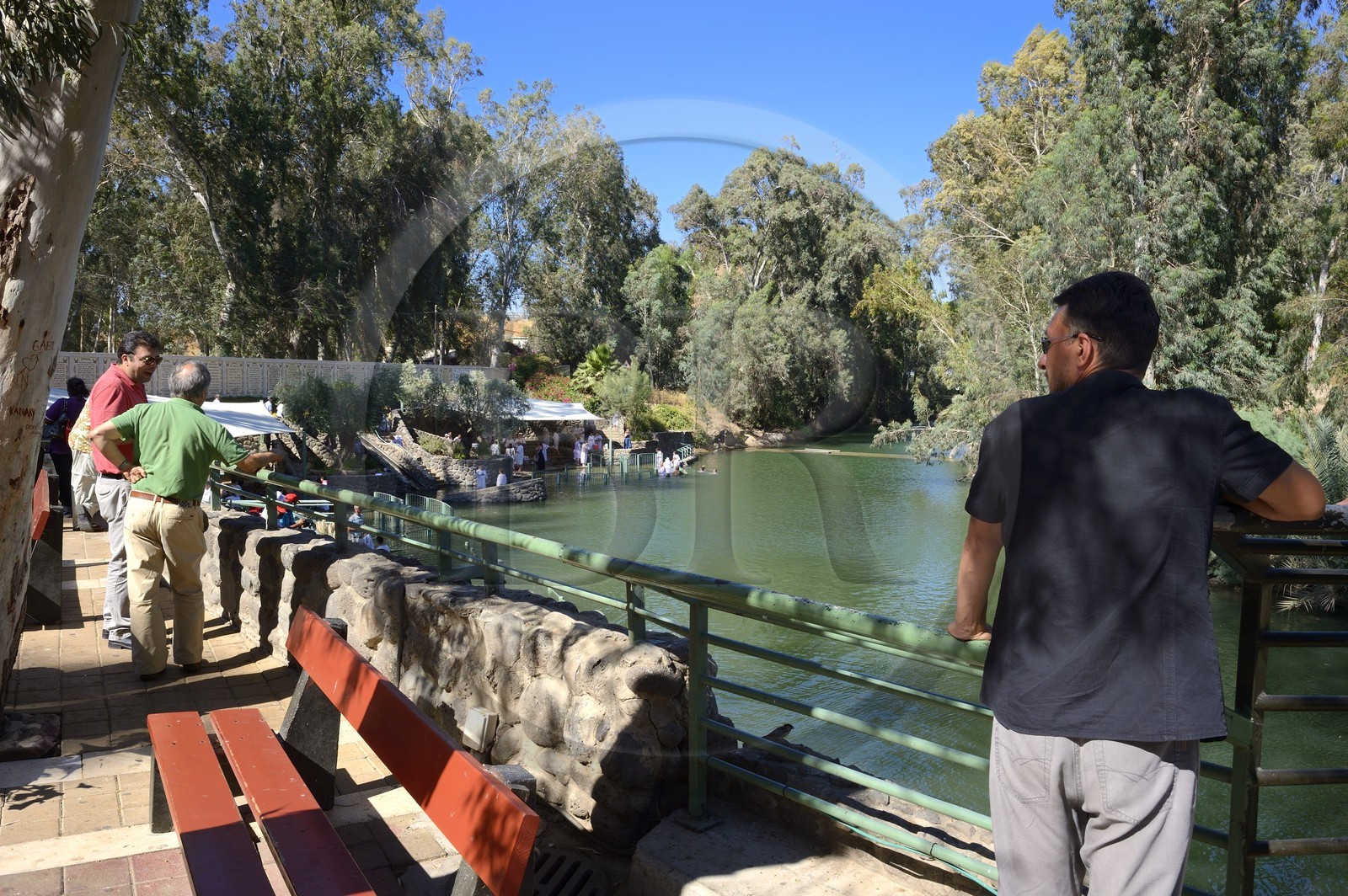 Israel, district Nord, Galilée, Tibériade, Yardenit site de baptêmes sur le Jourdain