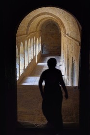 France, Var (83), Abbaye cistercienne du Thoronet, la galerie Est du cloitre
