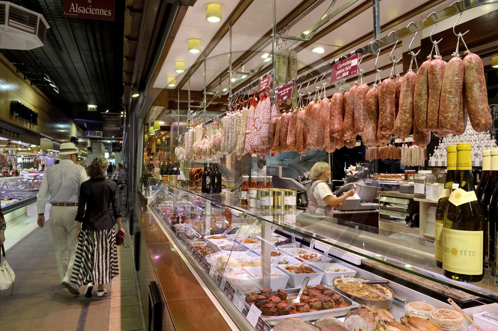 France, Rhône (69), Lyon, cours Lafayette, les Halles Paul Bocuse, le traiteur Gast