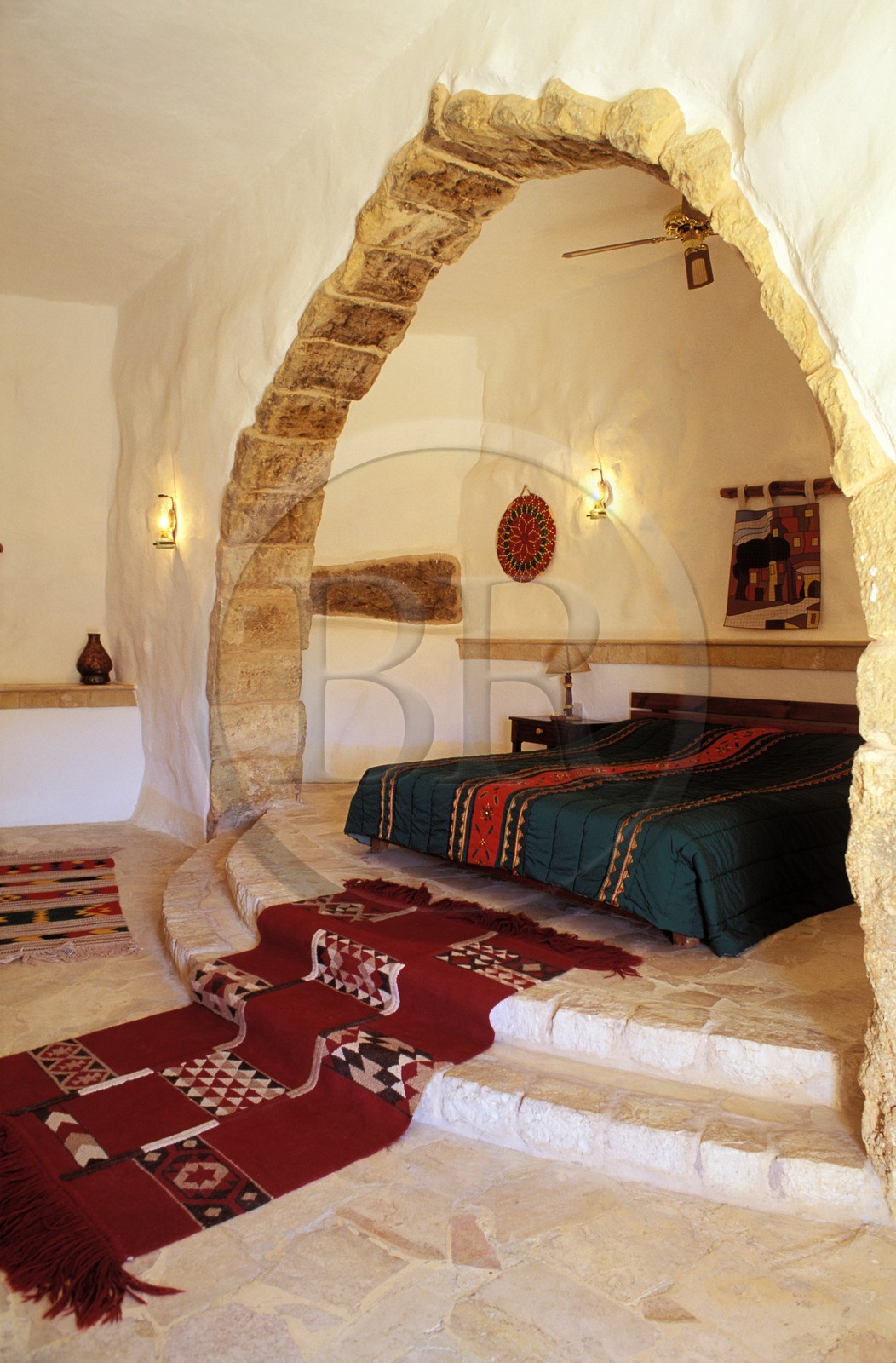 Jordanie, Petra, Hôtel Taybet Zaman (ancien village transformé) chambre de caractère