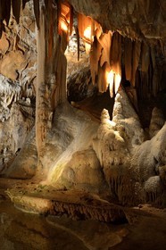 France, Ardèche (07), Saint-Marcel-d'Ardèche, la Grotte de la Madeleine