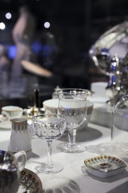 Royaume-Uni, Irlande du Nord, Cultra près de Belfast, Ulster Folk and Transport Museum, vaisselle de luxe venant de bateaux frères du Titanic de la compagnie White Star