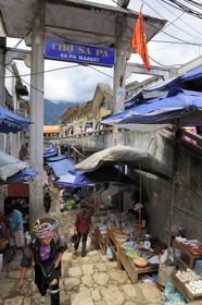 Vietnam, province de Lao Cai, marché de Sapa, la minorité Hmong Noir