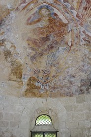 France, Loir-et-Cher (41), Montoire-sur-le-Loir, la chapelle Saint-Gilles, fresques romanes réalisées entre le XIe et le XIIIe siècle