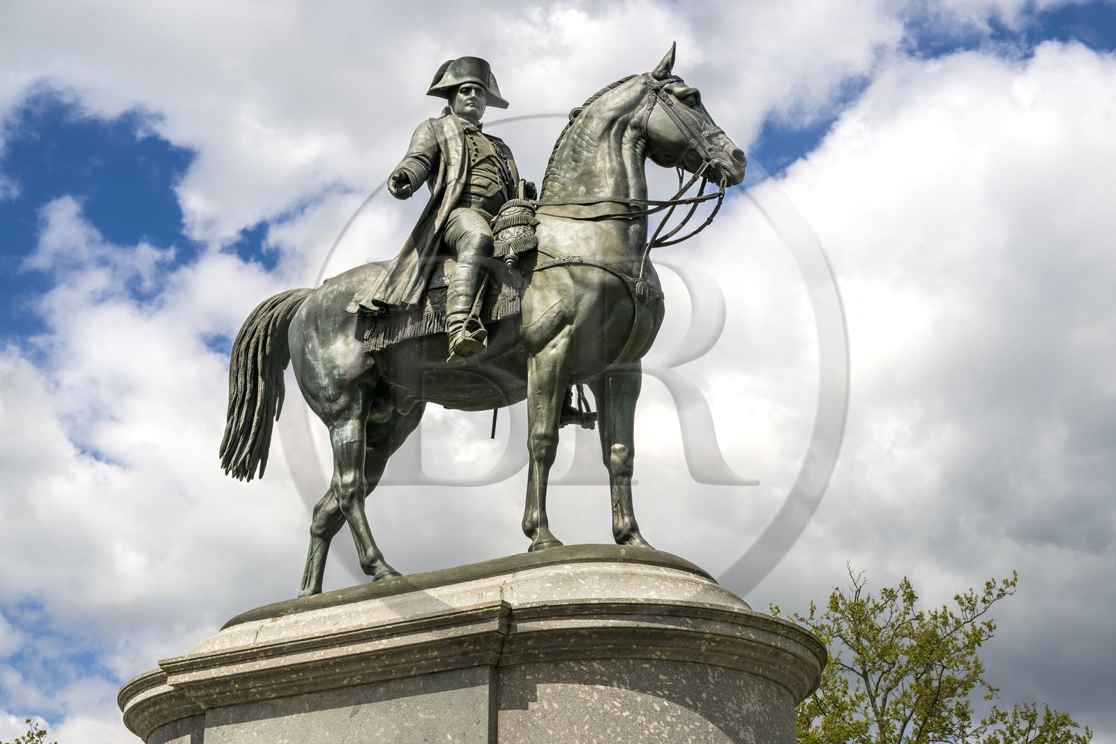 France, Vendée (85), La Roche-sur-Yon, place Napoléon, la statue équestre de Napoléon