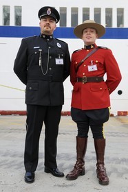 Canada, province de Terre-Neuve et Labrador, Ile de Terre-Neuve, les Mounties, police montée canadienne à Corner Brook ('Gendarmerie Royale du Canada' marque déposée, une autorisation peut-être nécessaire)