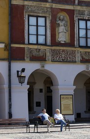 Pologne, région de Lublin, ville Renaissance de Zamosc classé Patrimoine Mondial de l' UNESCO, maison dite à l' Ange construite par de riches commerçants arméniens sur la place du marché, musée de la ville