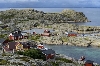 Suède, Västra Götaland, Väderöarna (iles météo) au large de Fjällbacka, le petit port