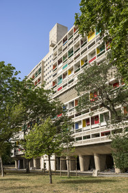France, Bouches-du-Rhône (13), Marseille, oeuvre architecturale de Le Corbusier, classée Patrimoine Mondial de l'UNESCO, la Cité Radieuse par l'architecte Le Corbusier bordant le boulevard Michelet