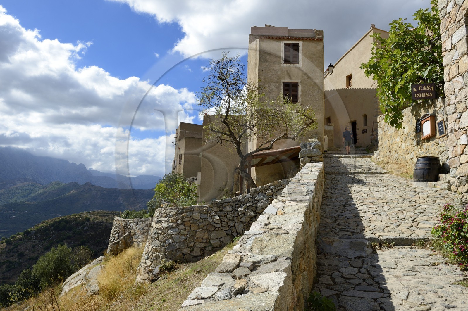 France, Haute-Corse (2B), Balagne, village perché de Sant'Antonino, labellisé Les Plus Beaux Villages de France