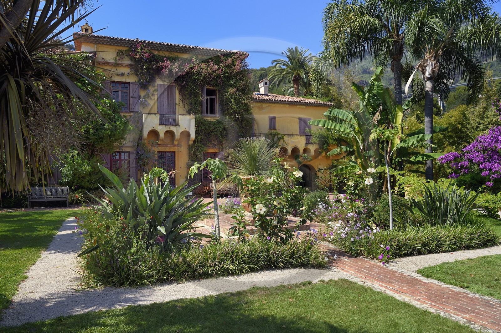 France, Alpes-Maritimes (06), Menton, villa du Jardin botanique exotique du Val Rahmeh