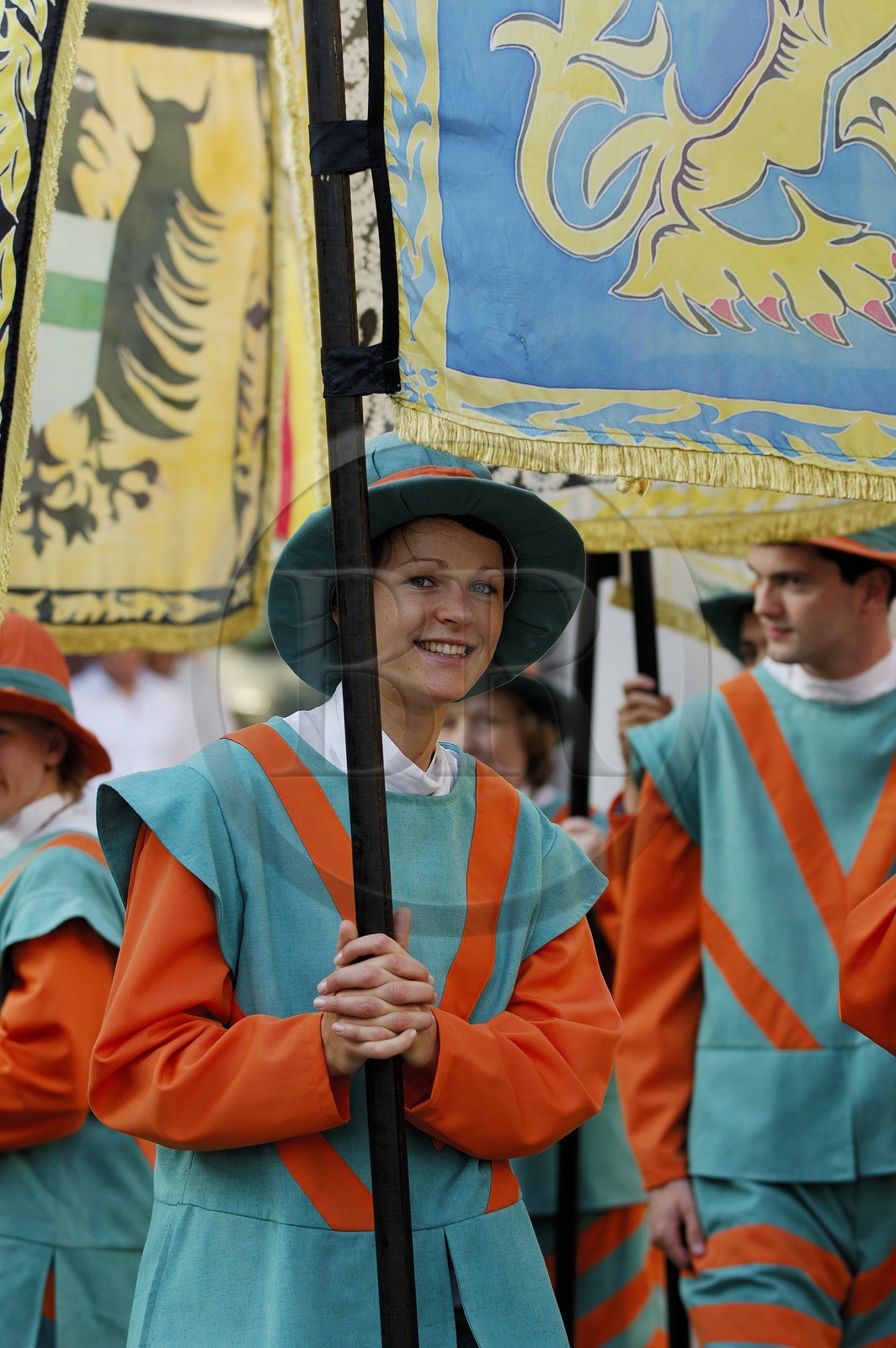 Belgique, Bruxelles, le centre historique, la Grand Place classée Patrimoine Mondial de l'UNESCO, fête de l' Ommegang