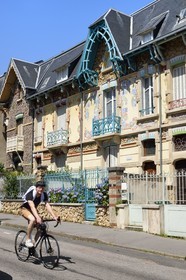 France, Meurthe-et-Moselle (54), Nancy, rue Félix Faure, maison de lotissement Art Nouveau de l'architecte Cesar Pain, villa Les Clématites