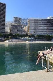 Principauté de Monaco, Monaco, Monte Carlo, plage de Larvotto