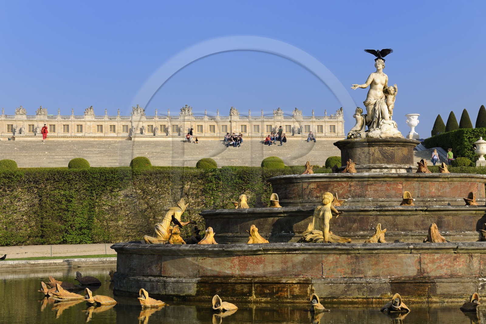France, Yvelines (78), parc du château de Versailles, classé Patrimoine Mondial de l'UNESCO, le Bassin de Latone