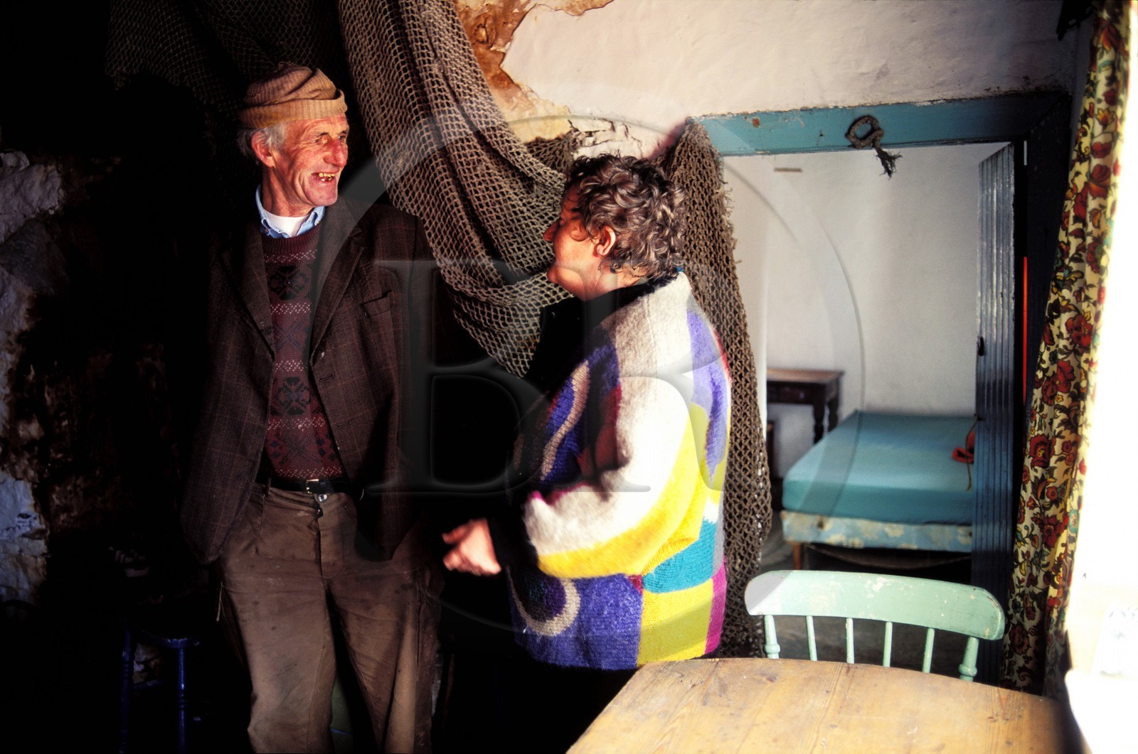 Irlande, Comté de Galway, îles d' Aran, l' île Inishmore, marin pêcheur