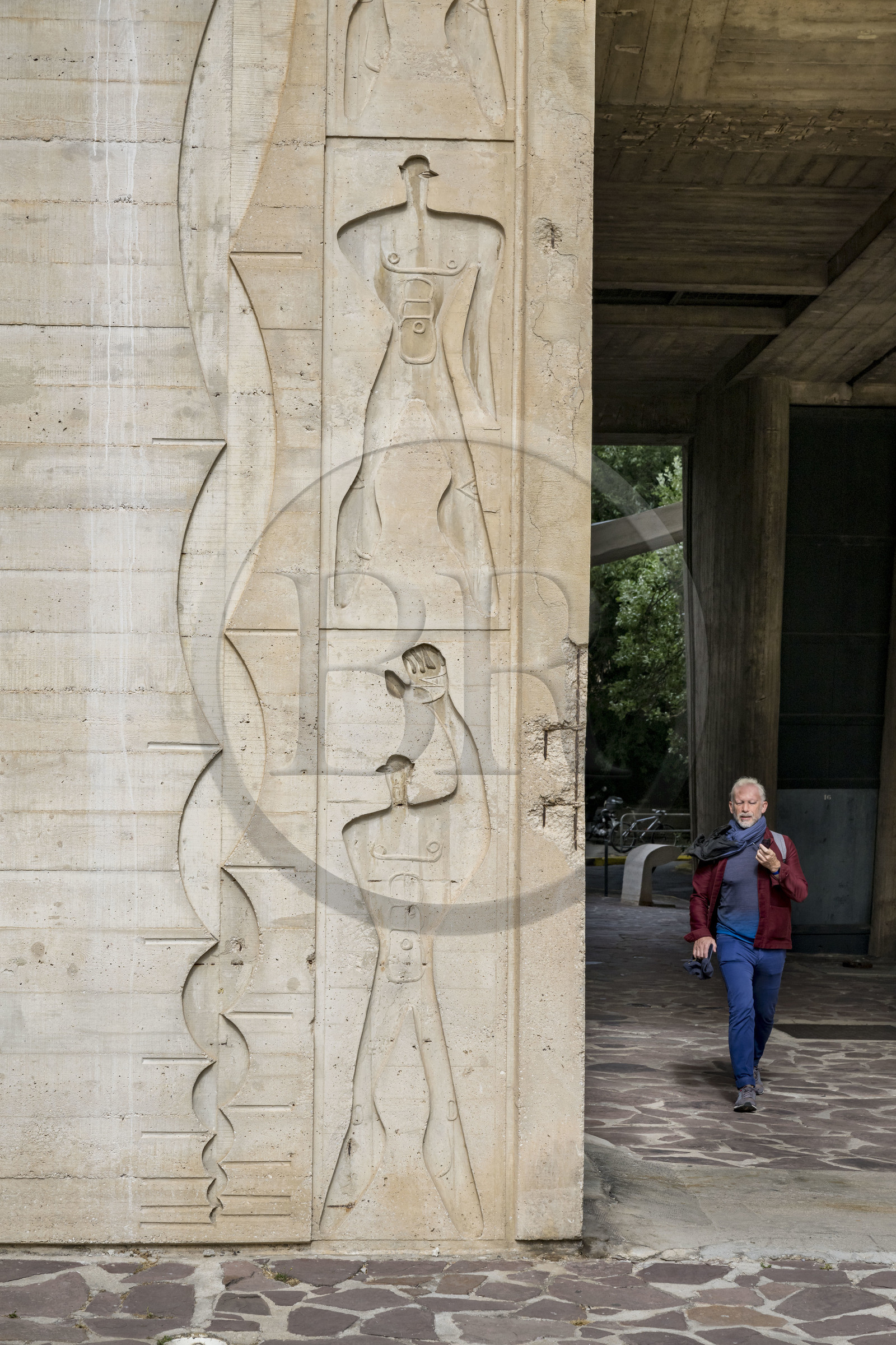 France, Bouches-du-Rhône (13), Marseille, oeuvre architecturale de Le Corbusier, classée Patrimoine Mondial de l'UNESCO, la Cité Radieuse par l'architecte Le Corbusier, le Modulor