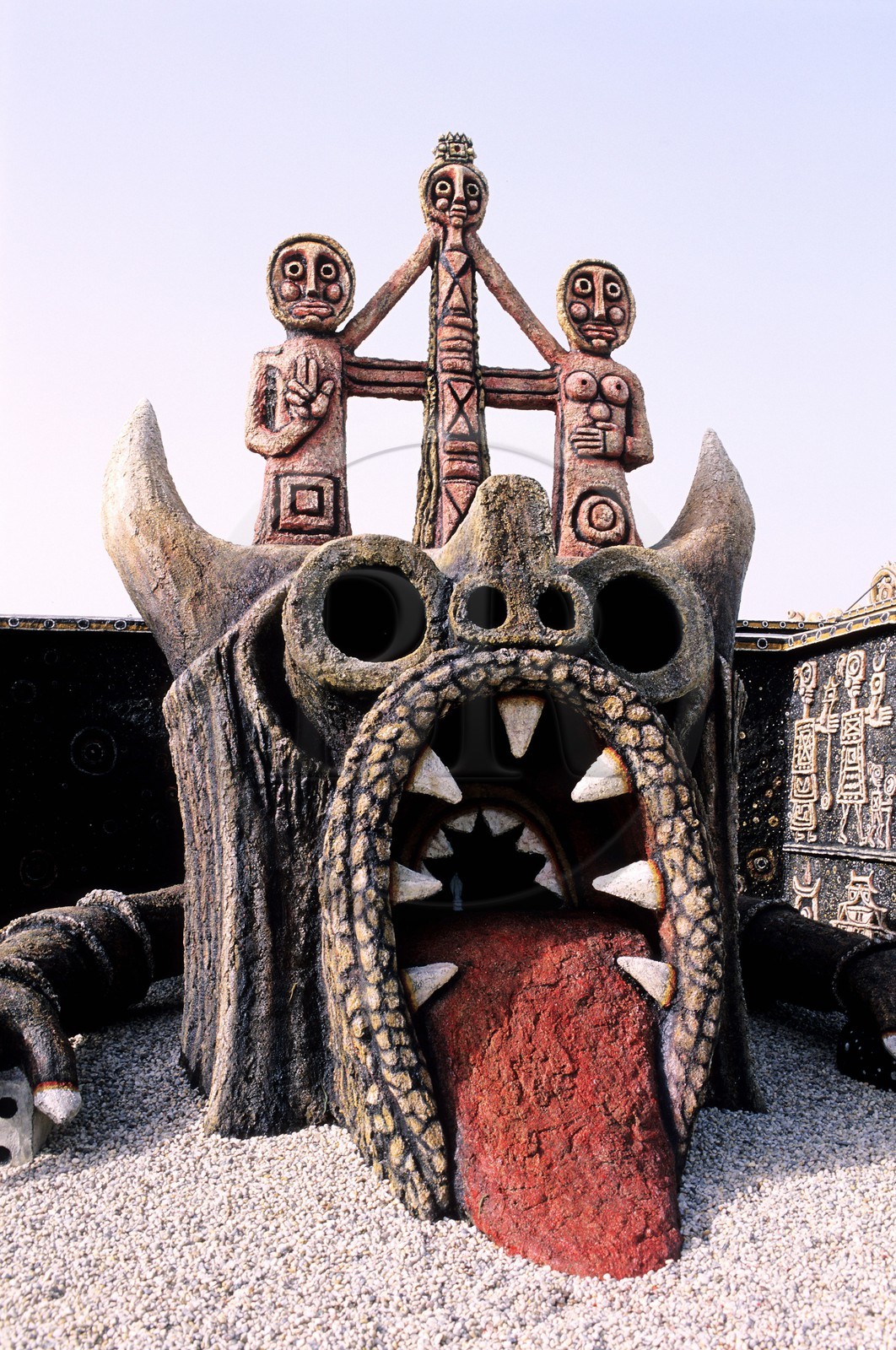 France, Mayenne (53), Cossé-le-Vivien, la Frénouse, oeuvre de Robert Tatin (autorisation avant publication)