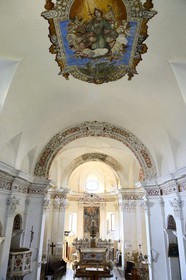 France, Haute-Corse (2B), Castagniccia, village de Carcheto, l’église Sainte Marguerite