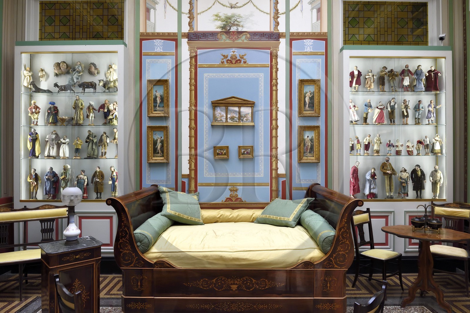 Principauté de Monaco, Monaco, le Rocher, le palais princier, salon pompéien