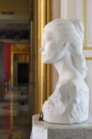 Principauté de Monaco, Monaco, le Rocher, le palais princier, buste de SAS la princesse Grace de Monaco