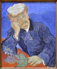 France, Paris (75), le musée d'Orsay, L'Eglise d'Auvers-sur-Oise, Le Docteur Gachet (1890) par Vincent van Gogh