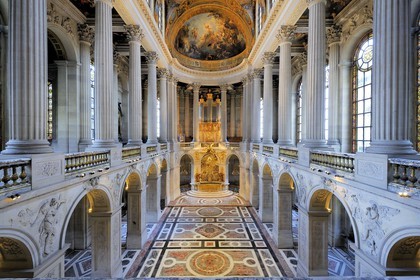 France, Yvelines (78), château de Versailles, classé Patrimoine Mondial de l'UNESCO, la Chapelle Royale, encore utilisée pour des concerts