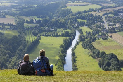France, Calvados (14), la Suisse normande, Clécy, la vallée de l'Orne depuis la route des crêtes