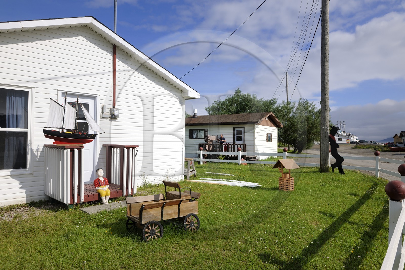 Canada, province de Terre-Neuve et Labrador, Ile de Terre-Neuve, fjord de Corner Brook, sur les traces du capitaine Cook, village de pêcheurs Frenchman's Cove