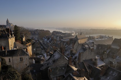 France, Loir et Cher (41), Blois, la vieille ville au bord de la Loire depuis l'observatoire de Gaston d'Orléans au château de Blois