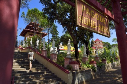France, Var (83), Fréjus, ancien camp militaire Gallieni, la pagode Hông Hiên Tu, lieu de culte bouddhique édifié en 1917 par les tirailleurs indochinois