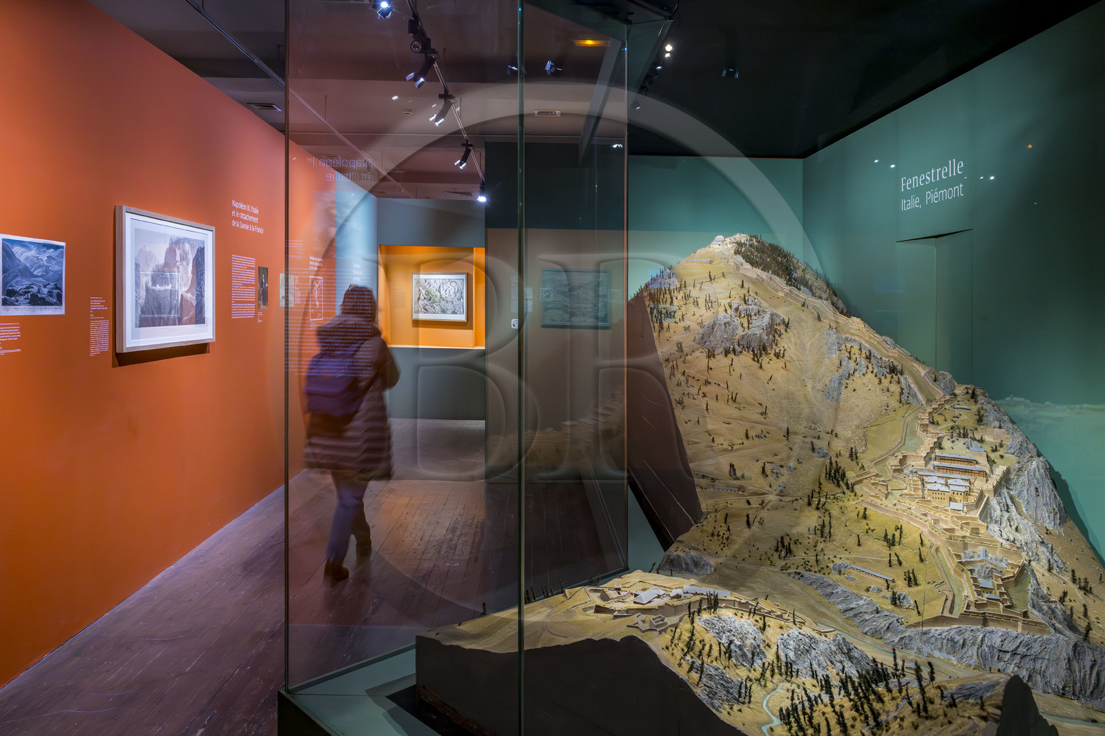 France, Paris (75), Hotel des Invalides, Musée de l'Armée, Musée des Plans-Reliefs, maquette de Fenestrelle (Piémont, Italie) réalisée en en 1757 au 1 400