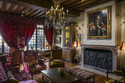 France, Côte-d'Or (21), les climats de Bourgogne classés Patrimoine Mondial de l'UNESCO, Beaune, Hotel Le Cep dans l’hôtel particulier Brunet de Monthelie du XVe et XVIe siècle