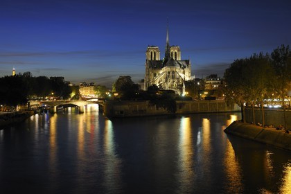 France, Paris (75), les rives de la Seine, classées Patrimoine Mondial de l'UNESCO, la cathédrale Notre-Dame