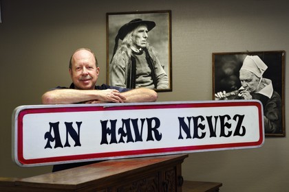 France, Seine-Maritime (76), Le Havre (An Havr Nevez en breton), quartier Saint-François dit quartier Breton, Daniel Lemesle de l'association des Bretons du Havre