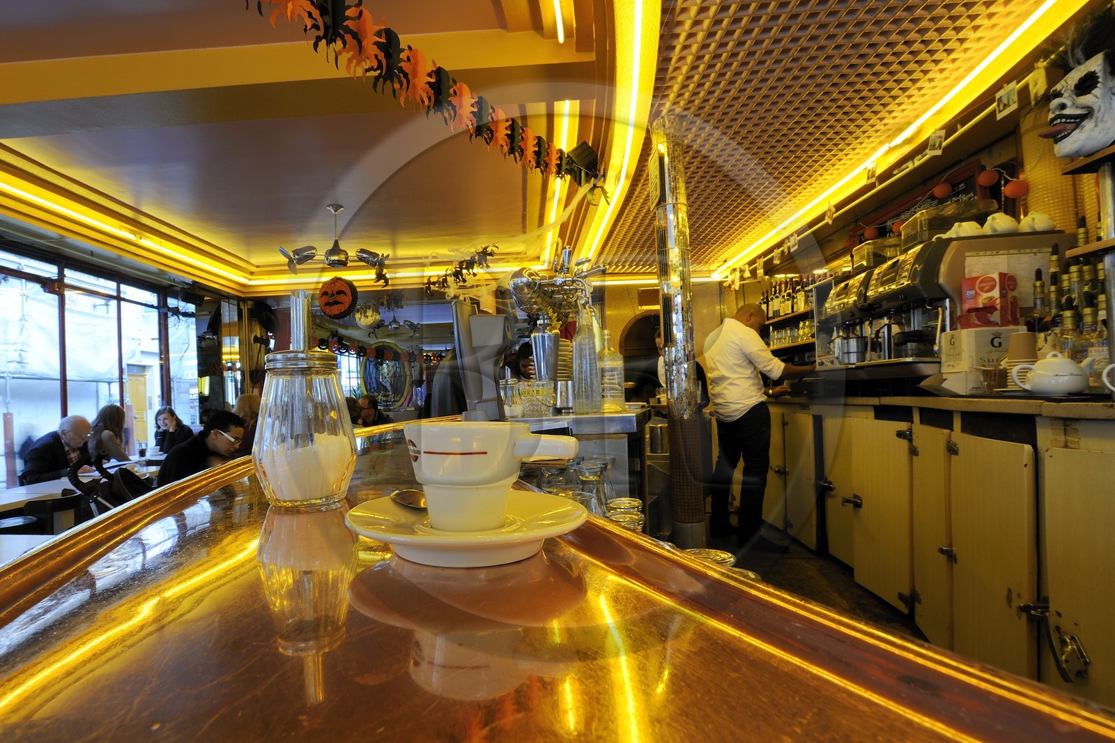 France, Paris (75), la Butte Montmartre, le Café des Deux Moulins d'Amélie Poulain
