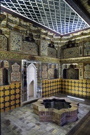 Azerbaïdjan, Sheki (Shaki), Palais des Khans de Shaki construit en 1797 par Muhammed Hasan Khan, Salle de consultation