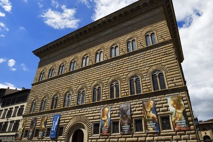 Italie, Toscane, Florence, centre historique classé Patrimoine Mondial de l'UNESCO, le palais Renaissance Palazzo Strozzi