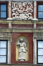 Pologne, région de Lublin, ville Renaissance de Zamosc classé Patrimoine Mondial de l' UNESCO, maison dite à l' Ange construite par de riches commerçants arméniens sur la place du marché, musée de la ville