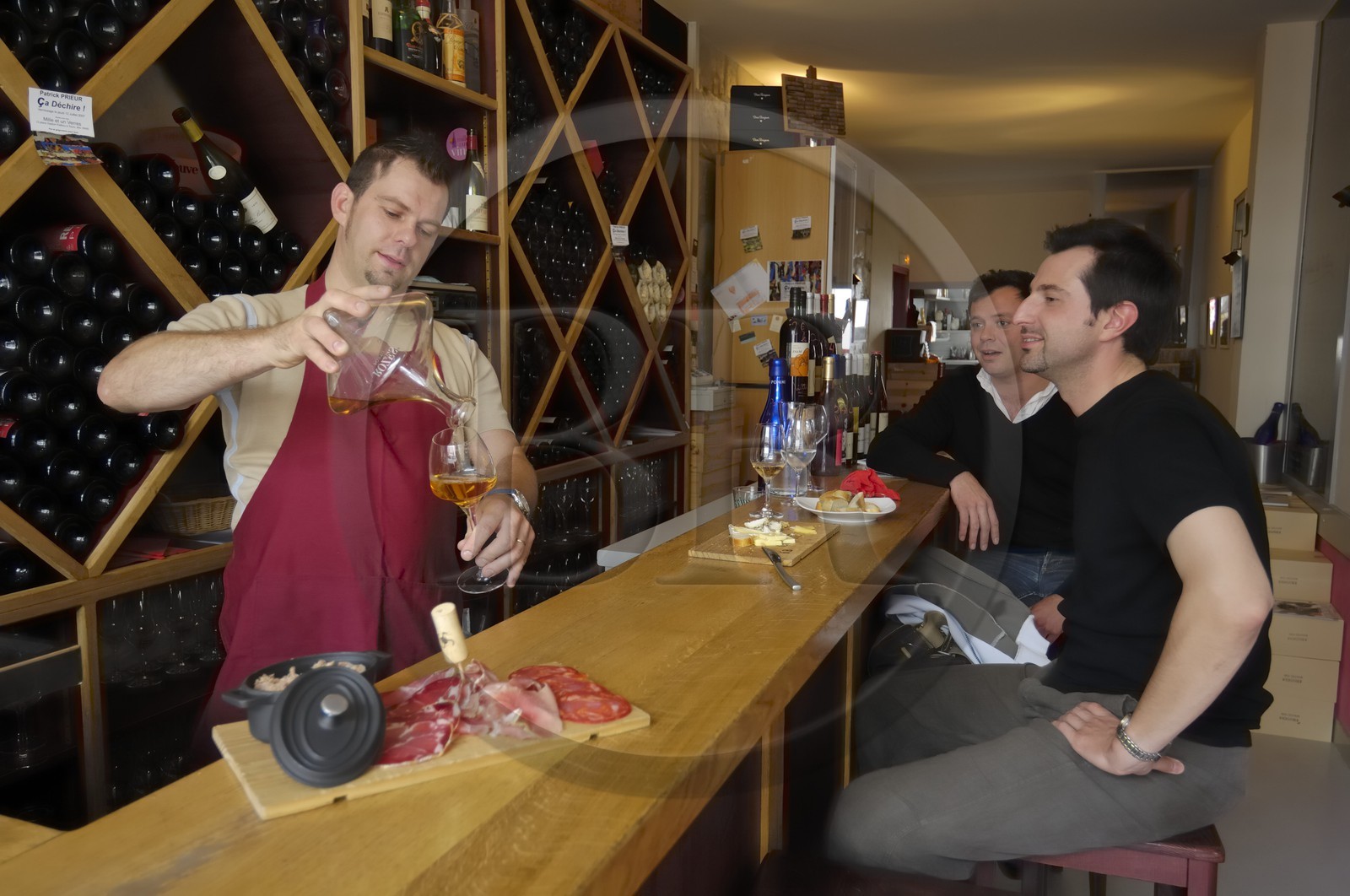 France, Indre et Loire (37), Tours, bar à vin le Mille et un Verres