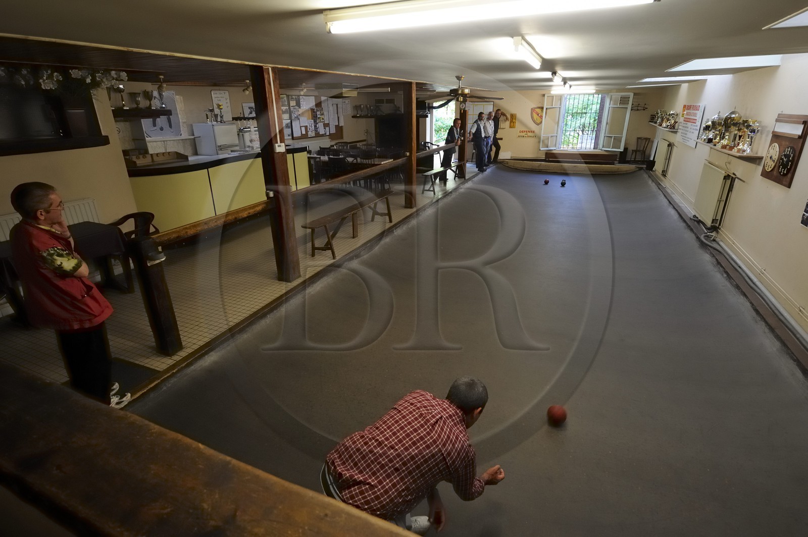 France, Loire-Atlantique (44), Nantes, jeu de Boule Nantaise au café Le Lorrain
