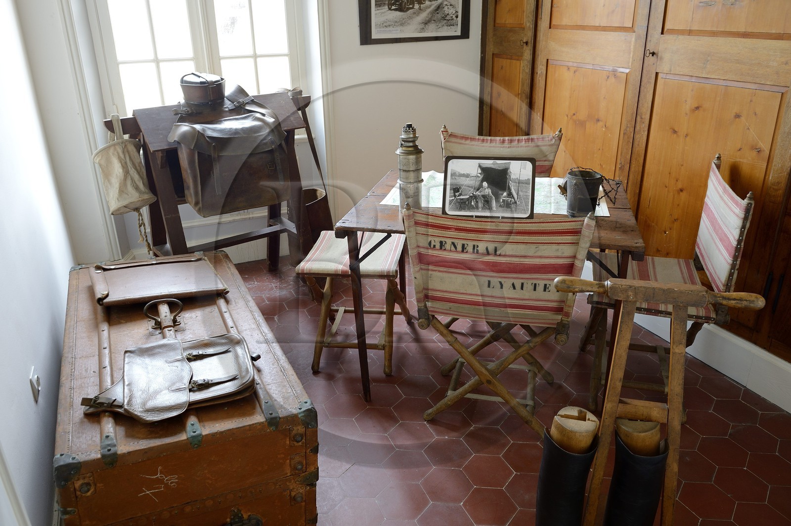 France, Meurthe-et-Moselle (54), pays du Saintois, Thorey-Lyautey, chateau du maréchal Hubert Lyautey, souvenirs de ces campagnes