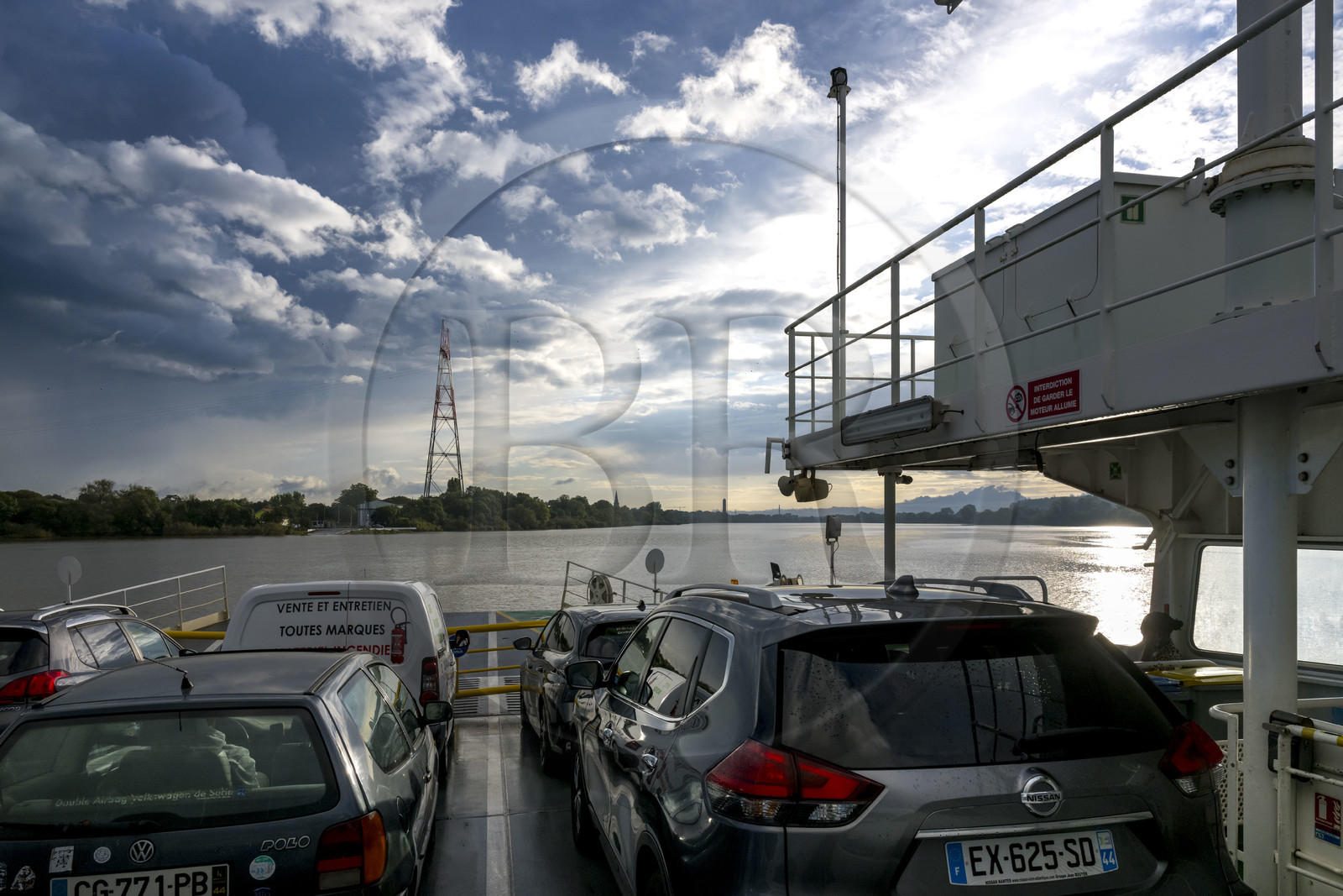 France, Loire-Atlantique (44), Le Pellerin, bac permettant la traversée de la Loire entre Le Pellerin et Couëron