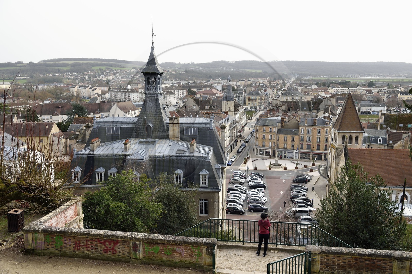France, Aisne (02), Château-Thierry, la mairie sur la place de l'hôtel de Ville