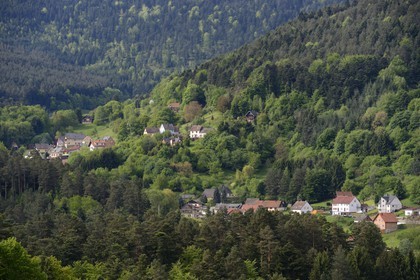 France, Bas-Rhin (67), Wangenbourg-Engenthal, le village dans le massif des Vosges