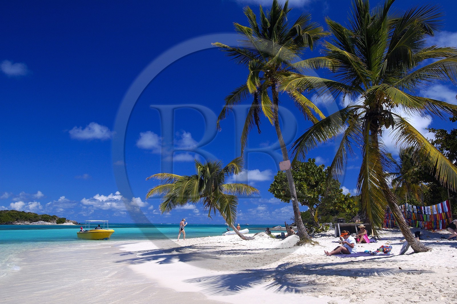 Caraïbes, Saint-Vincent et les Grenadines, archipel des Tobago Cays, plage de petites îles inhabitées