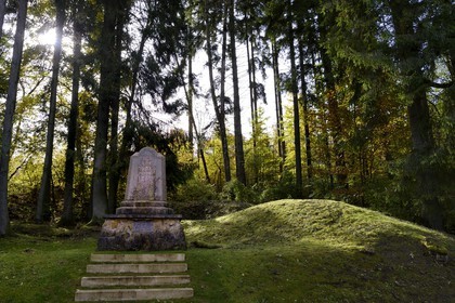 France, Meuse (55), région de Verdun, bataille de Verdun, le village d'Ornes classé comme « mort pour la France » fait partie des villages français détruits durant la Première Guerre mondiale, la stèle