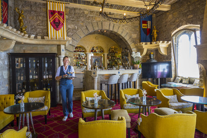 France, Alpes-Maritimes (06), le village perché d'Eze, hotel et restaurant du Chateau de la Chèvre d'or