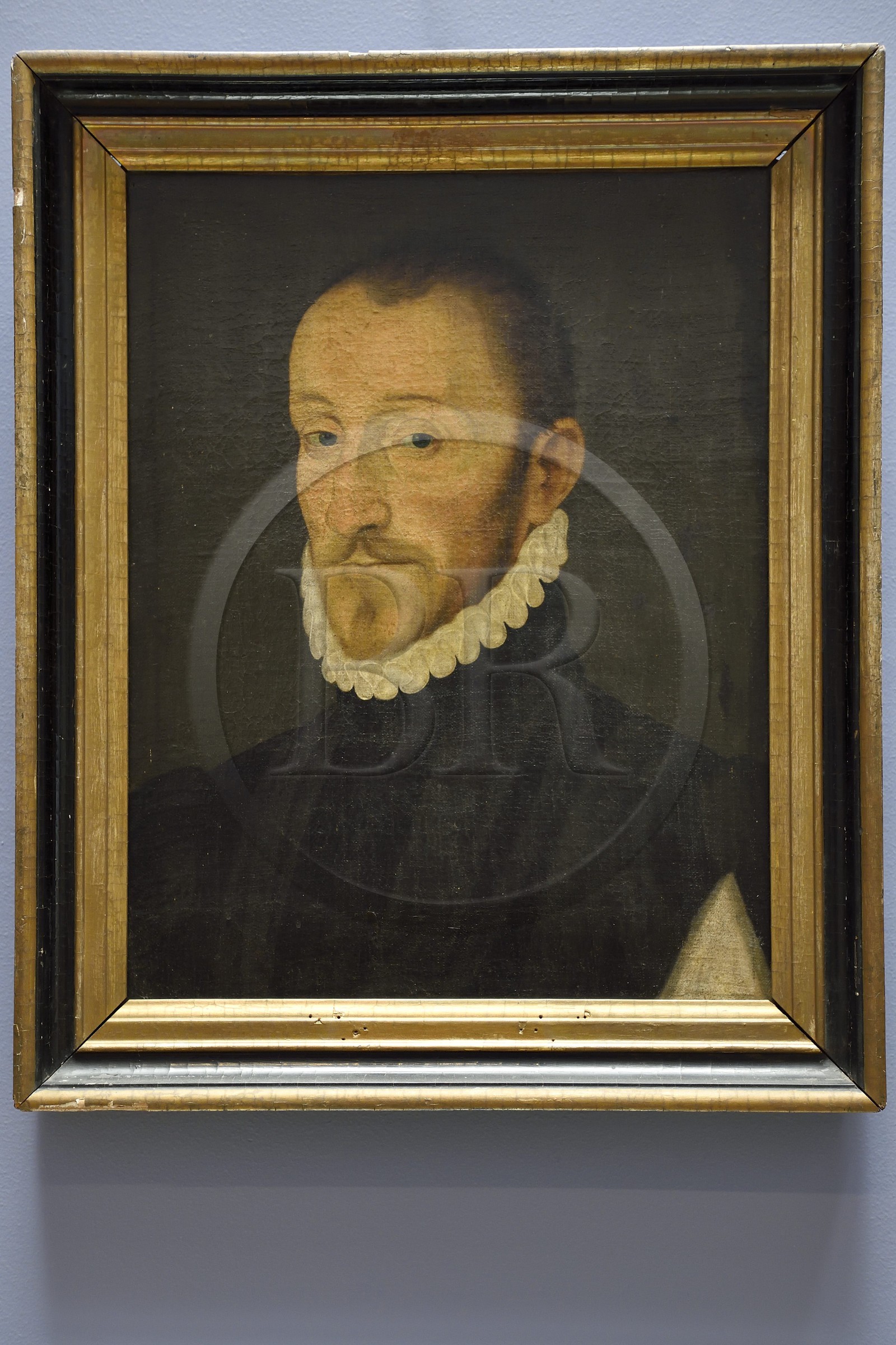 France, Dordogne (24), Périgord Blanc, Périgueux, musée d'art et d'archéologie du Périgord (MAAP), aile des Beaux-Arts, portrait de Pierre de Bourdeilles, abbé de Brantome (XVIème siècle)