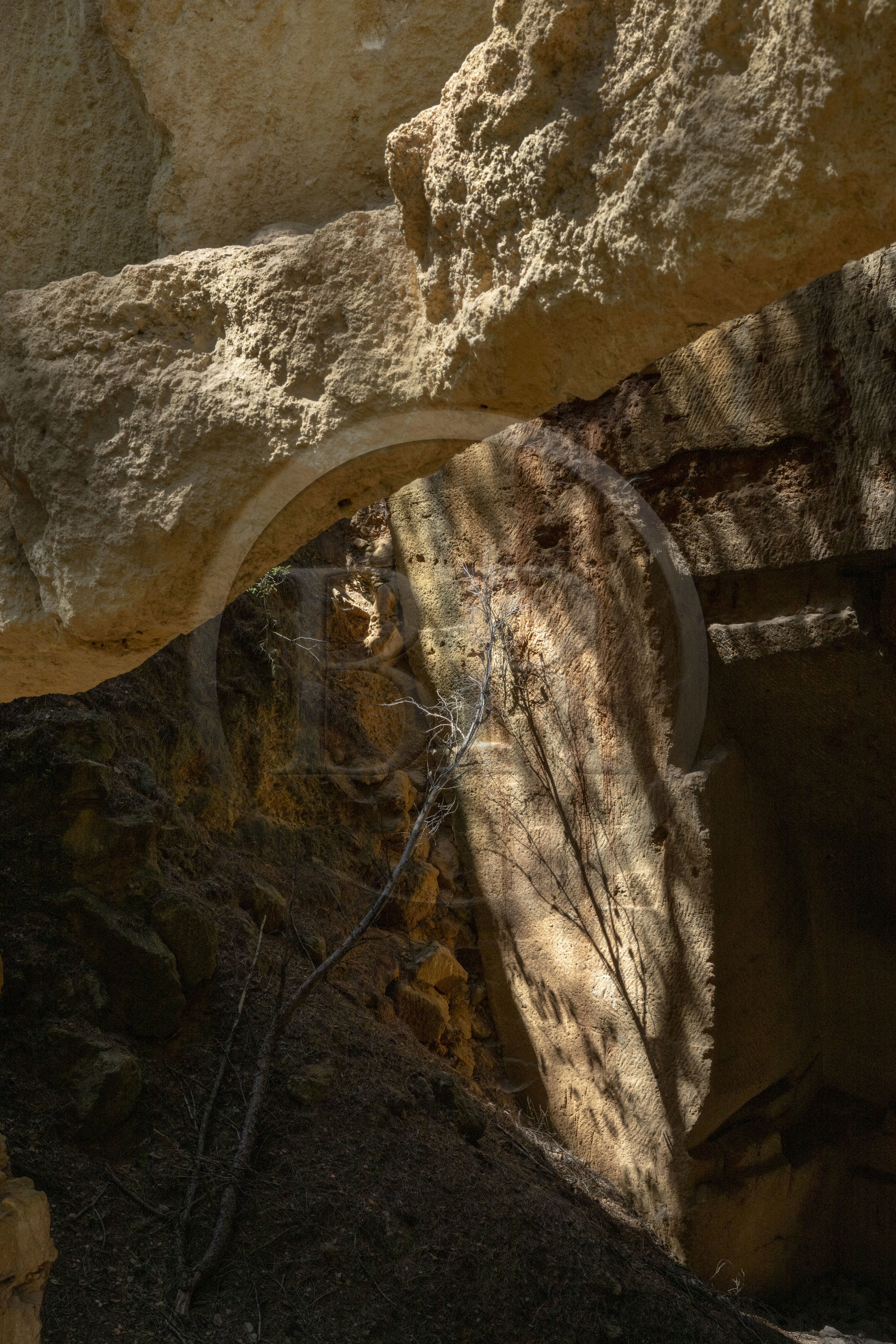 France, Bouches-du-Rhône (13), Aix en Provence, plateau de Bibemus, les carrières de Bibemus qui ont inspirées de nombreuses toiles de Cézanne